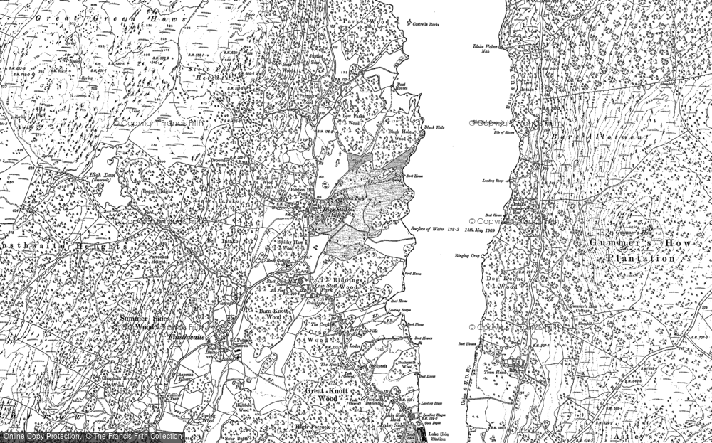 Old Map of Historic Map covering Blake Holme in 1912