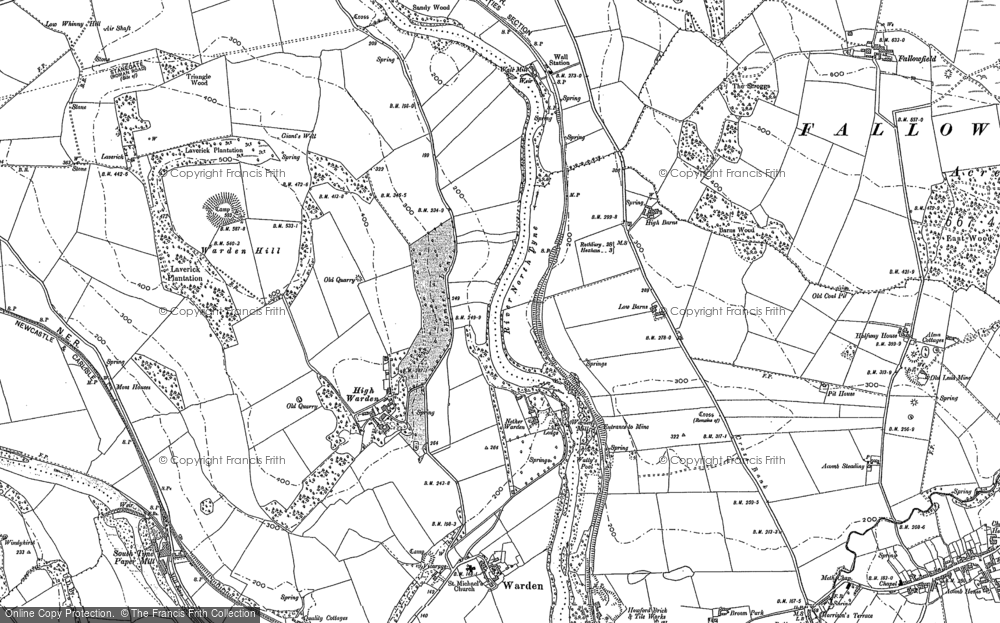 Old Map of High Warden, 1895 in 1895
