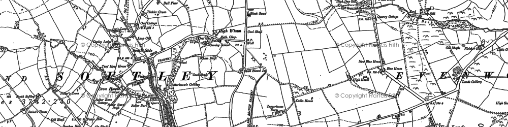 Old map of High Wham in 1896
