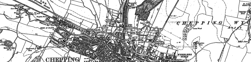 Old map of Totteridge in 1897