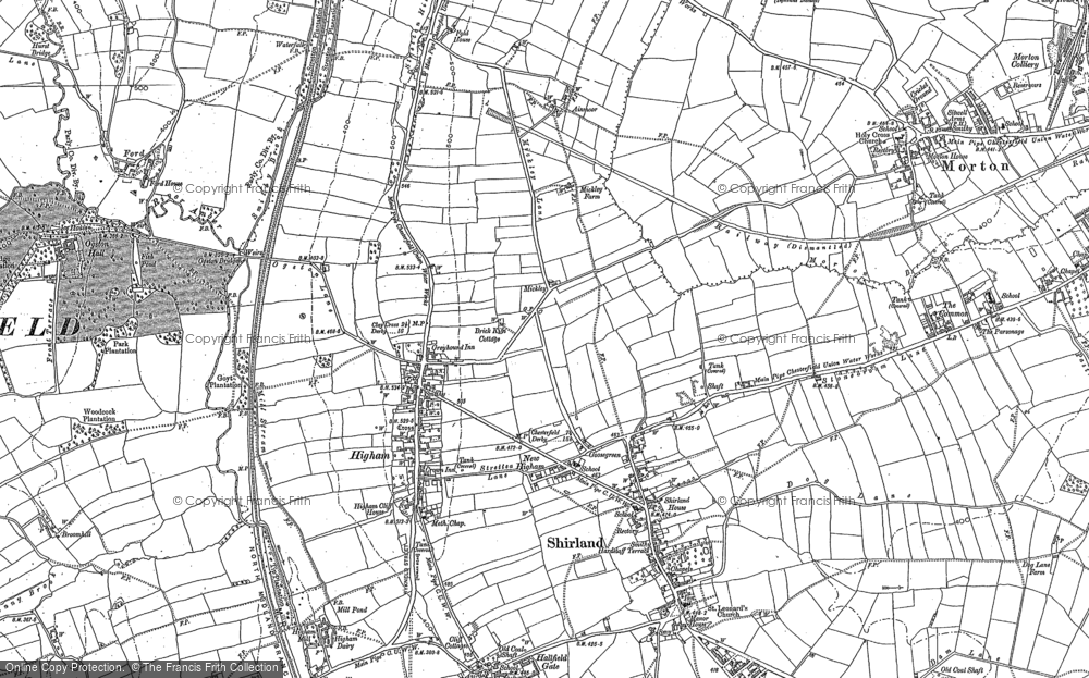Old Map of Higham, 1879 in 1879