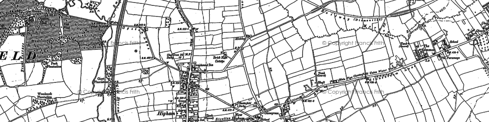 Old map of Higham in 1879