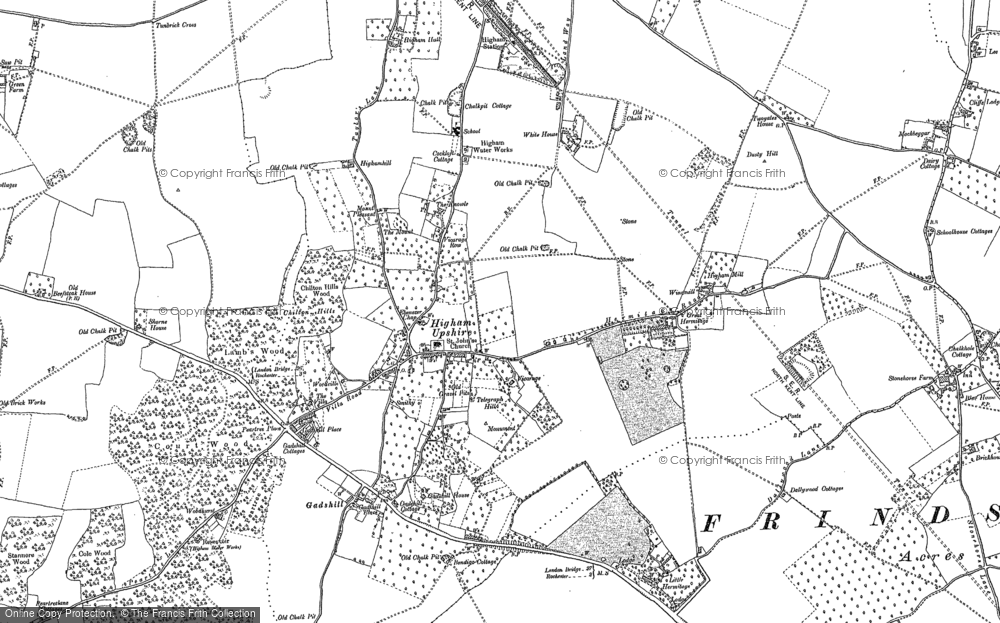 Old Map of Higham, 1895 in 1895