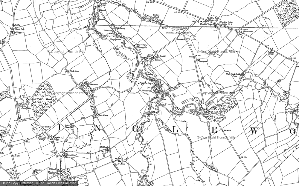 Old Map of Historic Map covering Bassen Beck in 1899