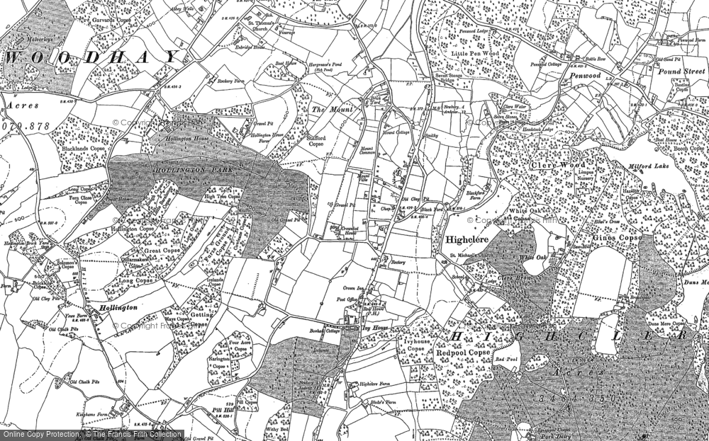 Old Map of Highclere, 1909 - 1938 in 1909