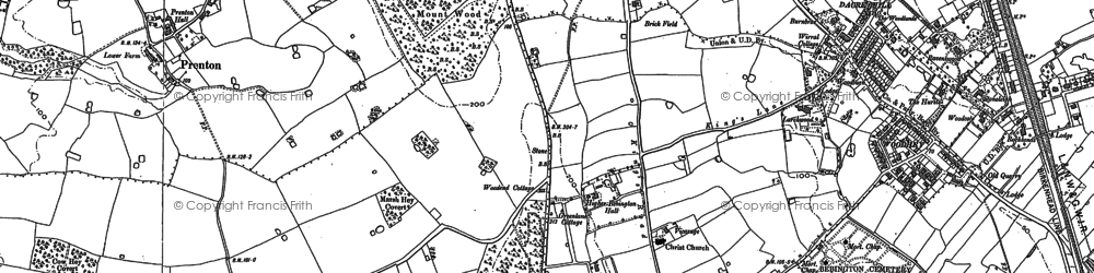 Old map of Higher Bebington in 1898