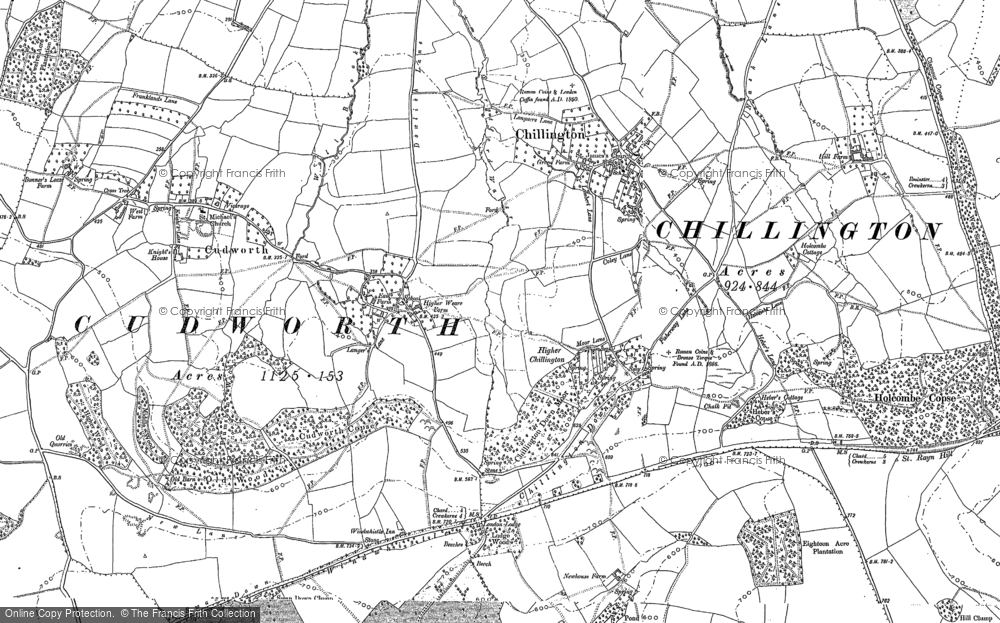 Old Map of Higher Chillington, 1886 - 1901 in 1886