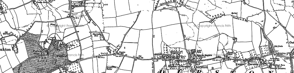 Old map of Higher Durston in 1886