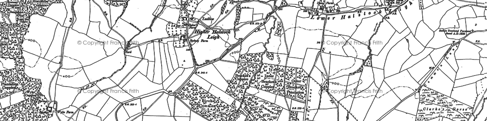 Old map of Higher Halstock Leigh in 1901