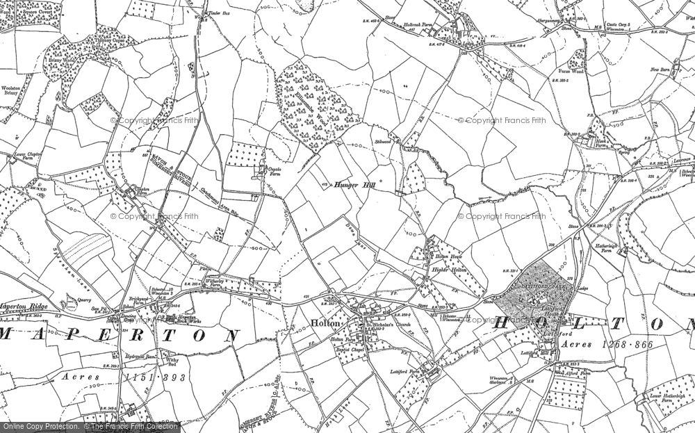 Old Map of Higher Holton, 1885 in 1885