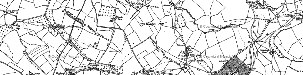 Old map of Higher Holton in 1885