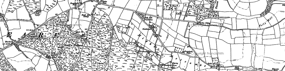 Old map of Higher Metcombe in 1888