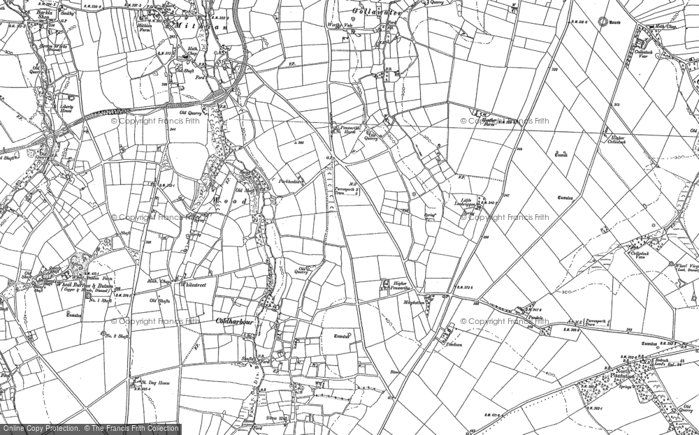 Old Map of Higher Penwartha, 1906 in 1906