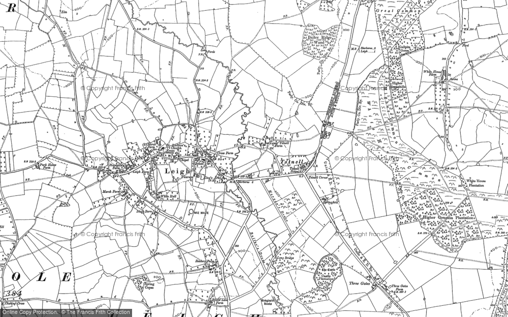 Old Map of Higher Totnell, 1886 - 1901 in 1886