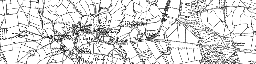Old map of Higher Totnell in 1886