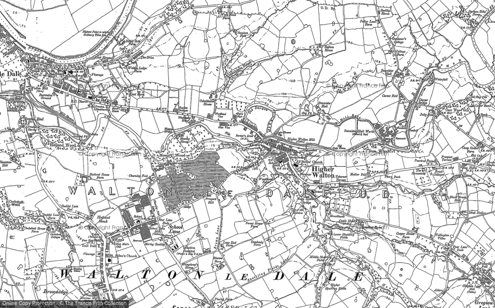 Old Map of Higher Walton, 1892 in 1892
