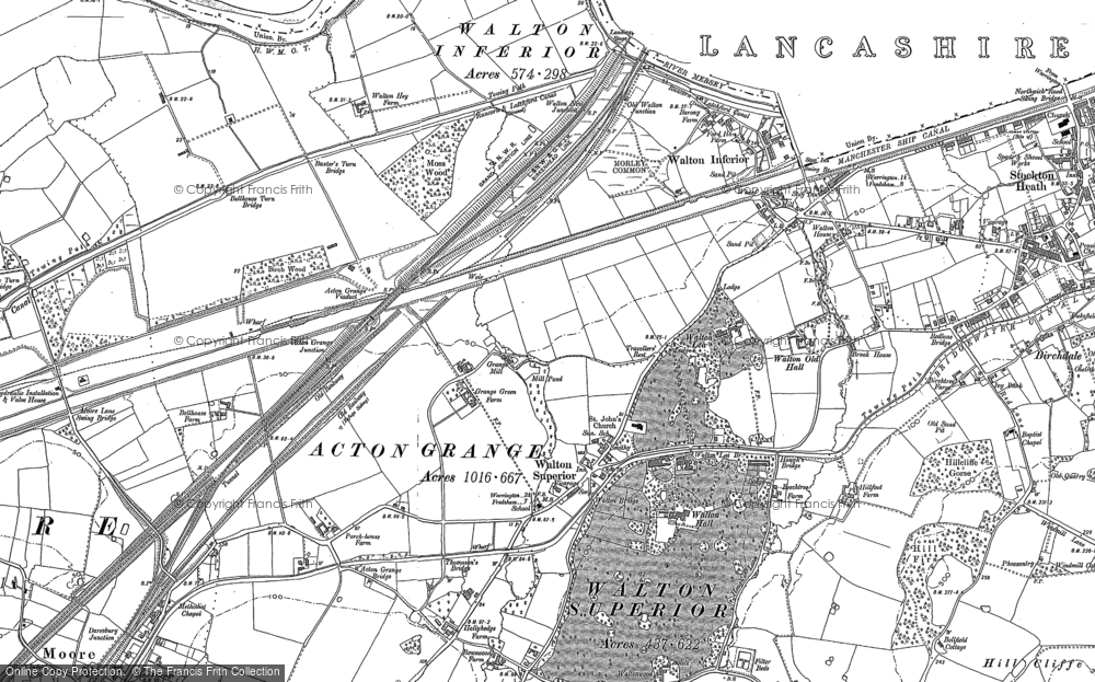 Old Map of Higher Walton, 1908 in 1908