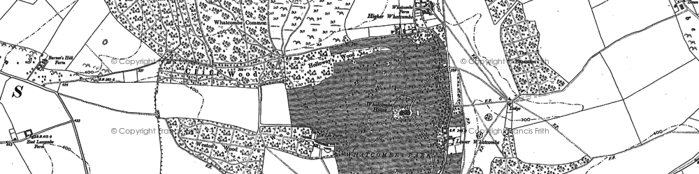 Old map of Higher Whatcombe in 1887