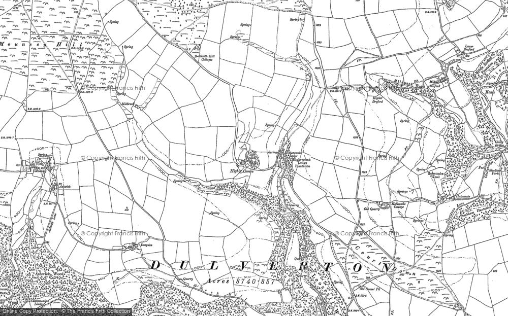 Old Map of Highercombe, 1902 in 1902