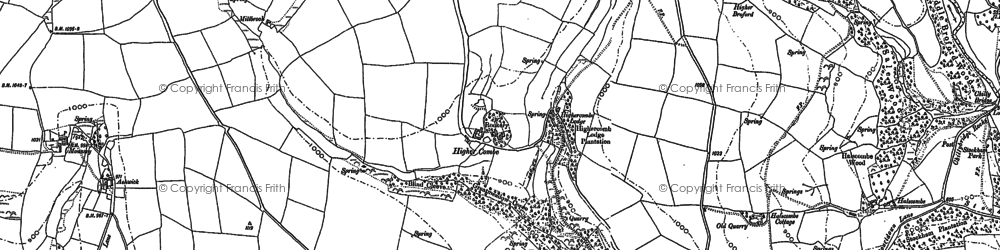 Old map of Highercombe in 1902