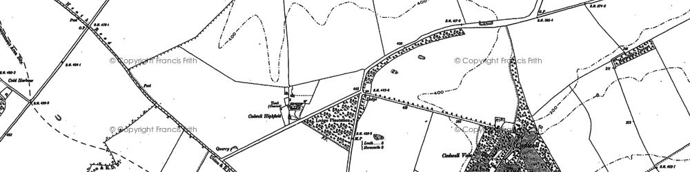 Old map of Highfield Cadwell in 1887