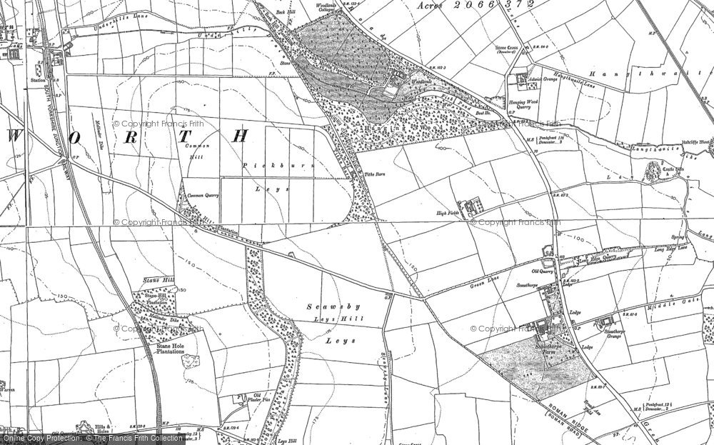 Old Map of Highfields, 1891 - 1904 in 1891
