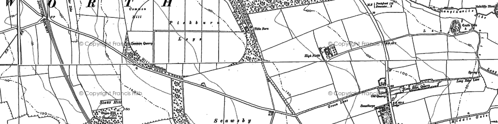 Old map of Highfields in 1891