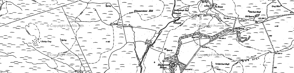 Old map of Burdon Side in 1896
