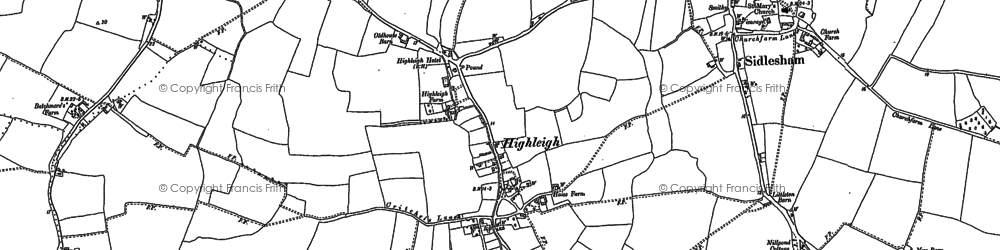 Old map of Highleigh in 1909