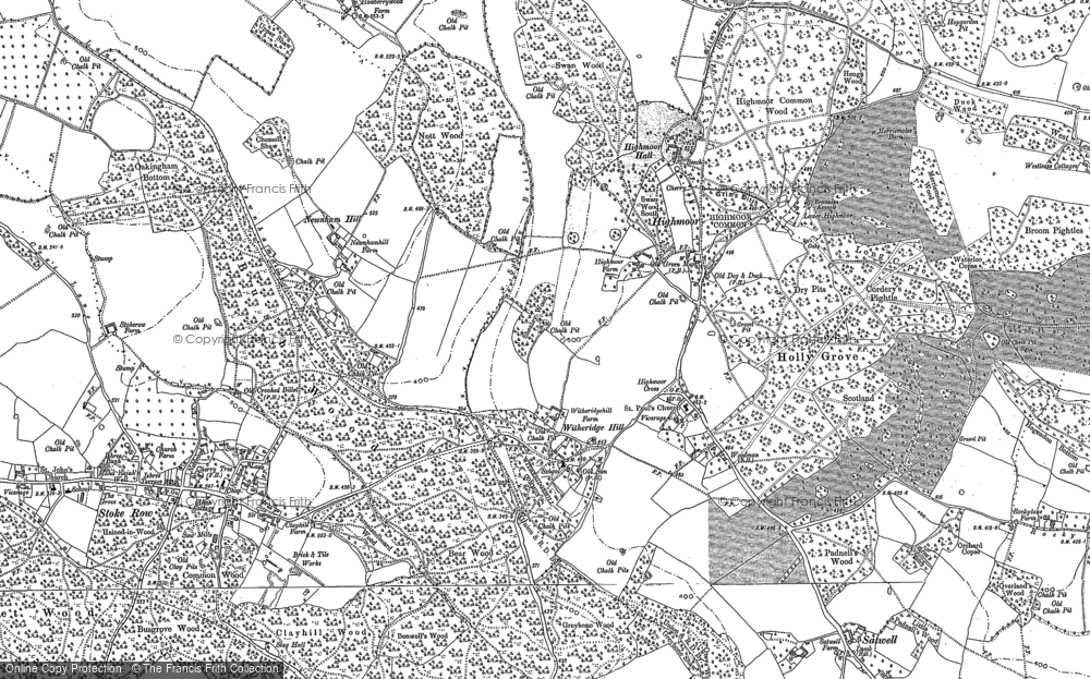 Old Map of Highmoor Cross, 1897 in 1897