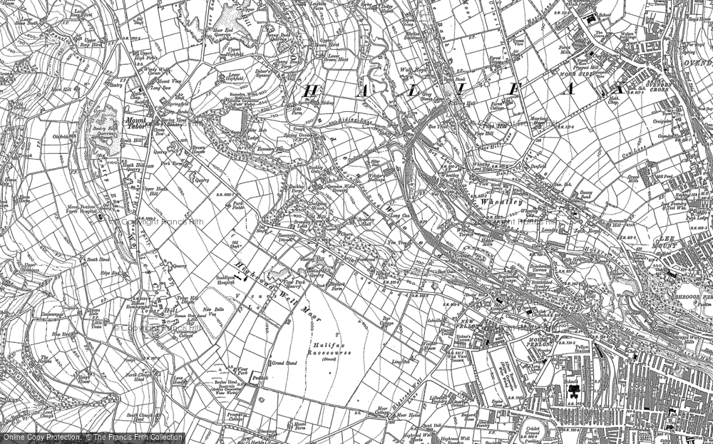 Old Map of Highroad Well Moor, 1892 - 1893 in 1892