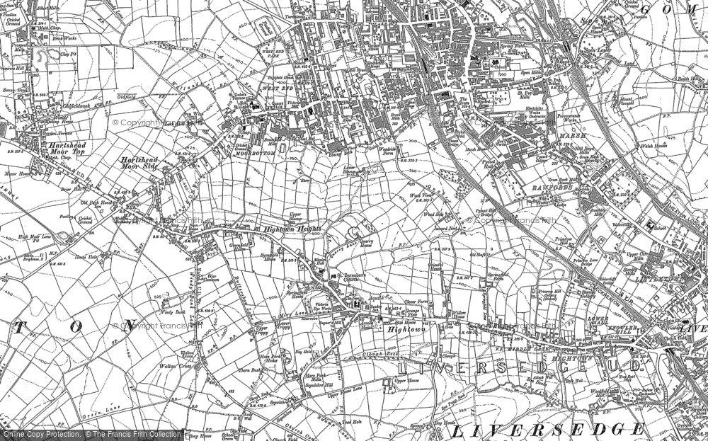 Old Map of Hightown, 1882 - 1892 in 1882