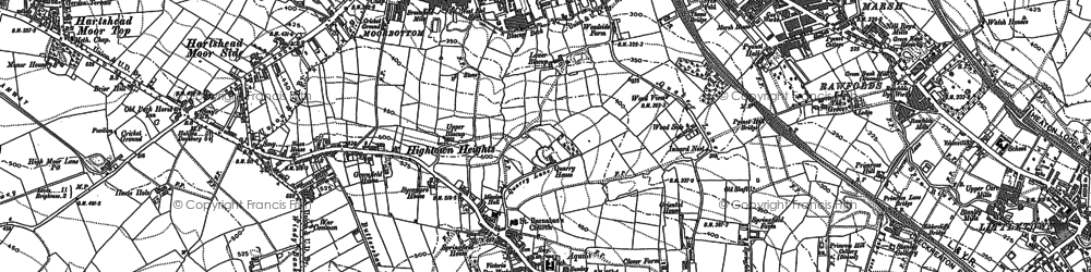 Old map of Hightown in 1882