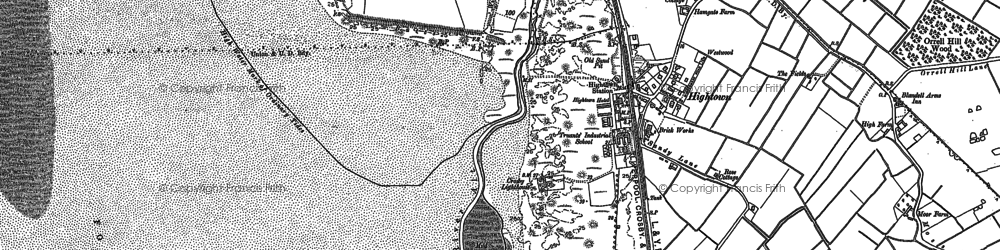 Old map of Hightown in 1892