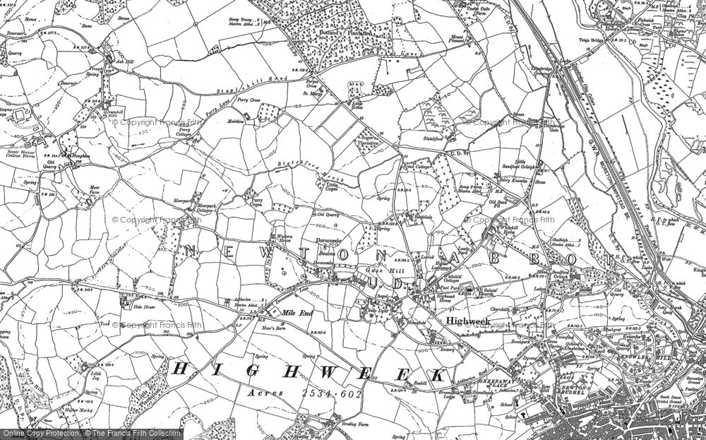 Old Map of Historic Map covering Broadridge Wood in 1887