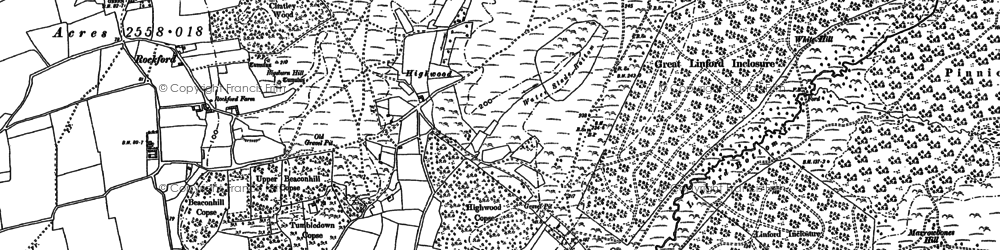 Old map of Highwood in 1895
