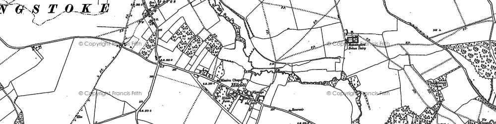 Old map of Hilcott in 1899