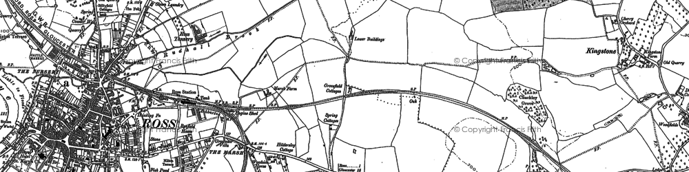 Old map of Hildersley in 1887