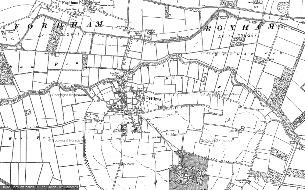 Old Map of Hilgay, 1886 in 1886