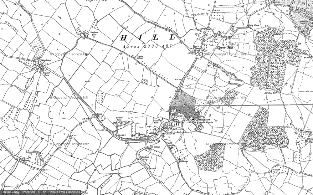 Old Map of Hill, 1879 - 1880 in 1879