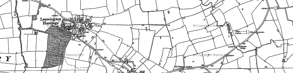 Old map of Hill in 1885