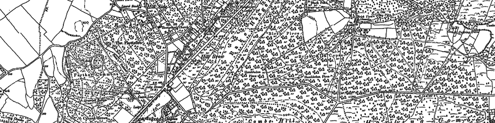 Old map of Hill Brow in 1896