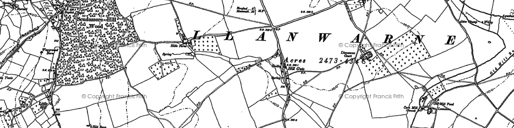 Old map of Hill Gate in 1887