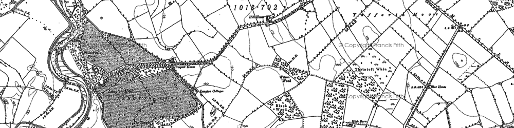 Old map of Langton Hall in 1891
