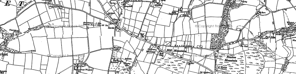 Old map of Hill Mountain in 1906