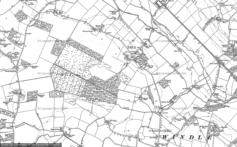 Old Map of Hill Top Ho, 1892 in 1892