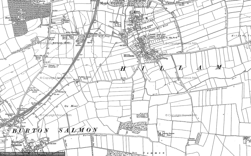 Old Map of Hillam, 1889 - 1890 in 1889