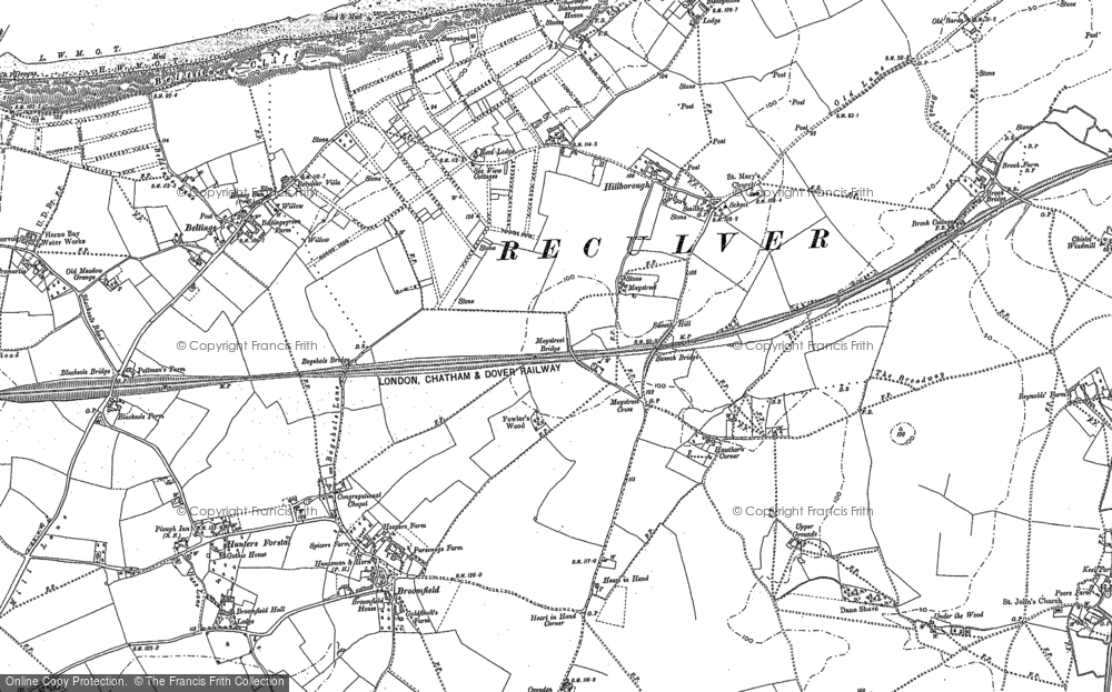 Old Map of Hillborough, 1906 in 1906