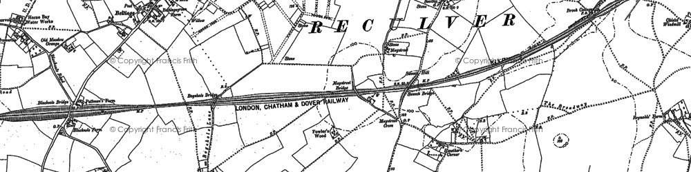 Old map of Hillborough in 1906