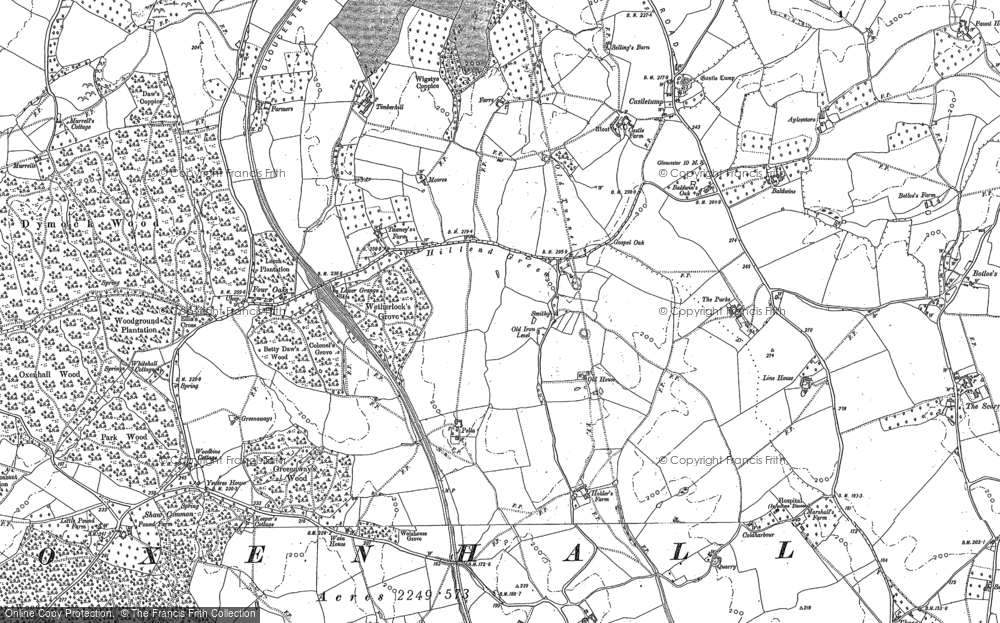 Old Map of Hillend Green, 1882 in 1882
